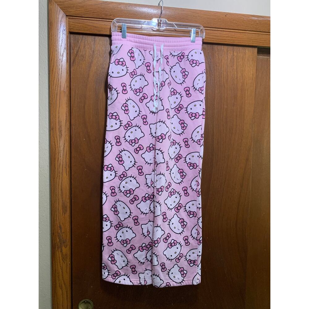 Hello Kitty Pink Lounge Pajama Pants Womens XS Kawaii Coquette Sanrio